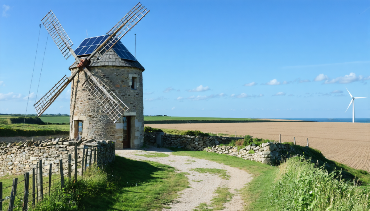 découvrez comment un moulin traditionnel dans le sud de la manche se modernise pour continuer à produire de l'énergie verte de manière durable et innovante.