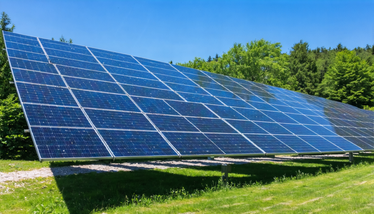 plongez dans l'énergie solaire et l'effervescence de l'été en découvrant un parc photovoltaïque en pleine activité.