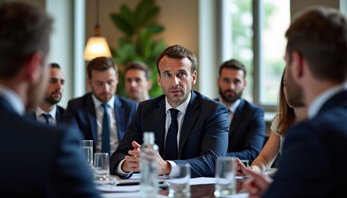 Emmanuel Macron rassemble les acteurs de la filière électrique, des géants d'EDF aux artisans plombiers-chauffagistes de proximité