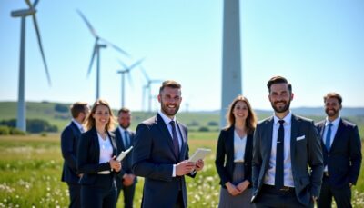 Inauguration d’un parc éolien en Lozère par VSB Energies Nouvelles dans le Gard